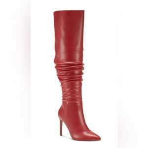INC International Concepts Red Over the Knee Boots